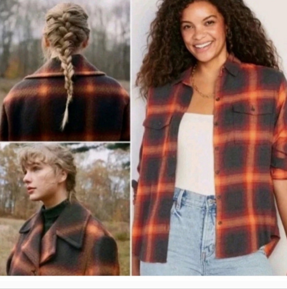 Taylor Swift Evermore plaid shirt